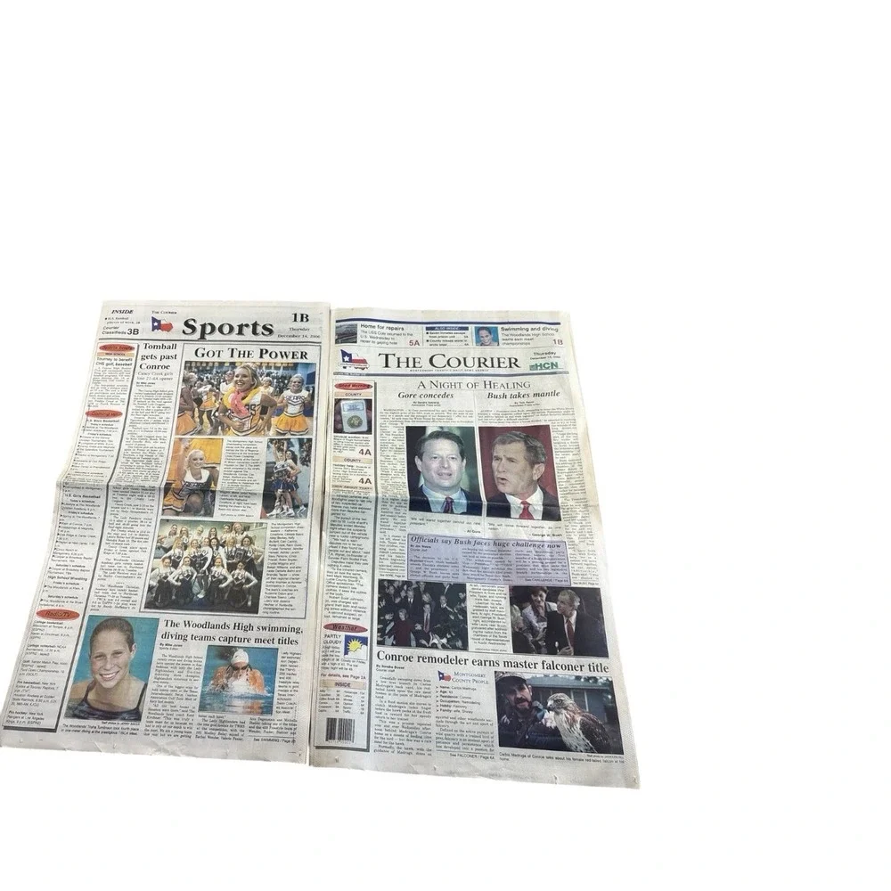 Dec 14 2000 The Courier Newspaper Bush‎ Takes Mantle Gore Concedes